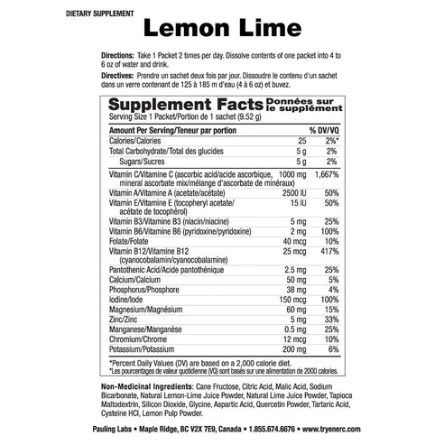 Lemon Lime Multivitamin Drink Mix