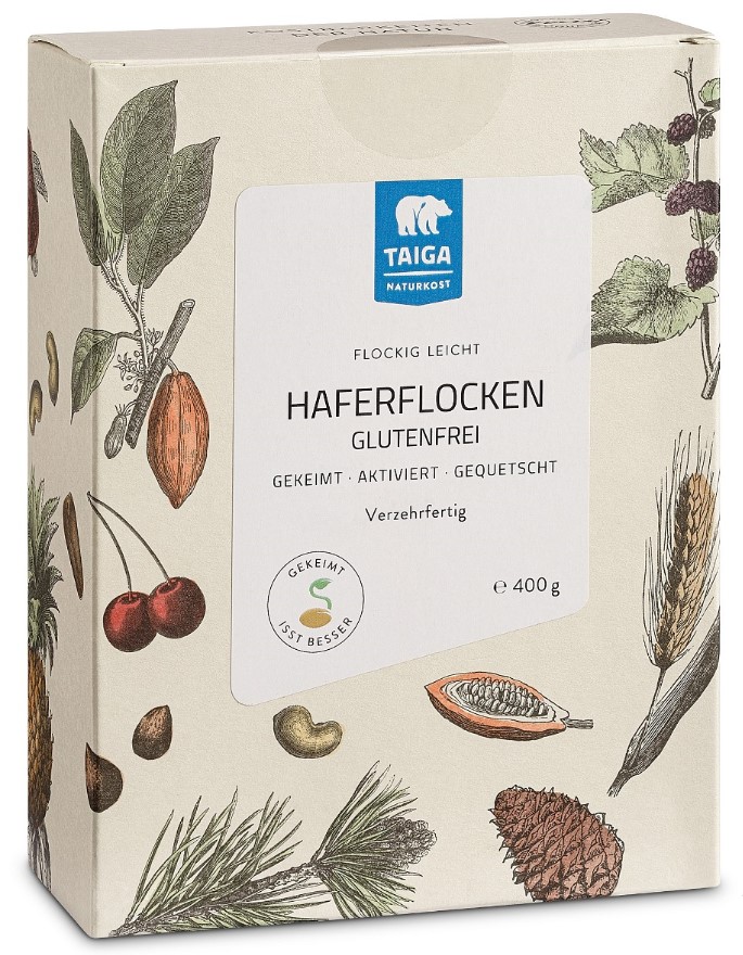 Taiga Naturkost, Oat Flakes Sprouted, 400g