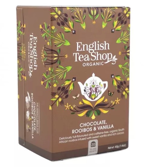 English Tea, Chocolate, Rooibos & Vanilla Tea, 20 bags