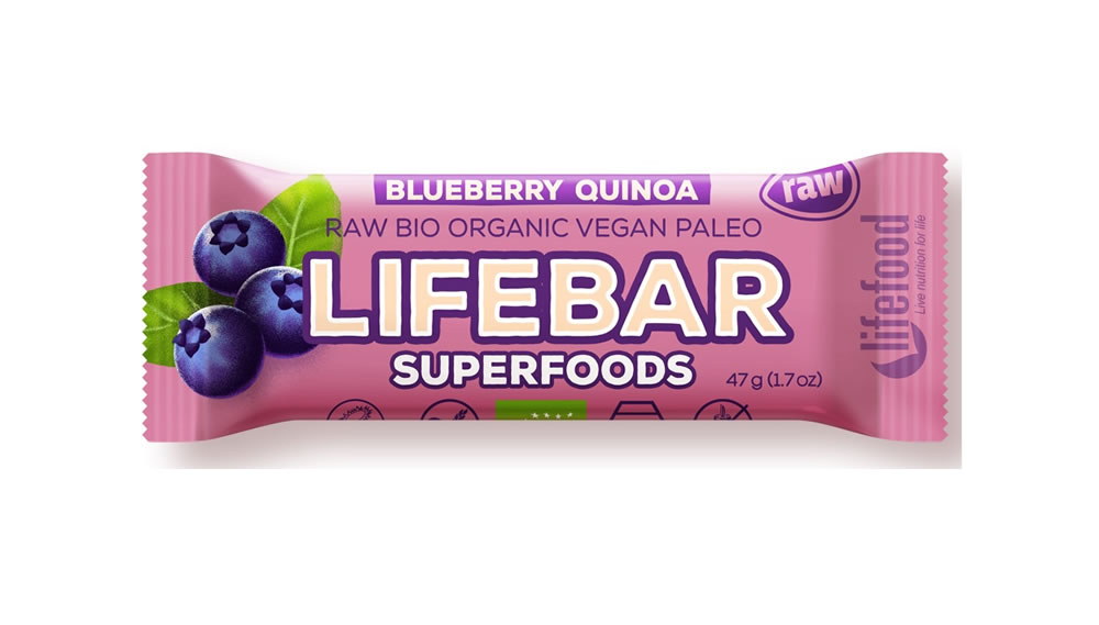 Lifebar, Blueberry & Quinoa Bar, 47g