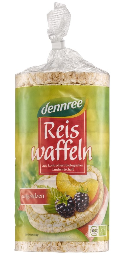 Dennree, Rice Cakes Salt Free, 100g