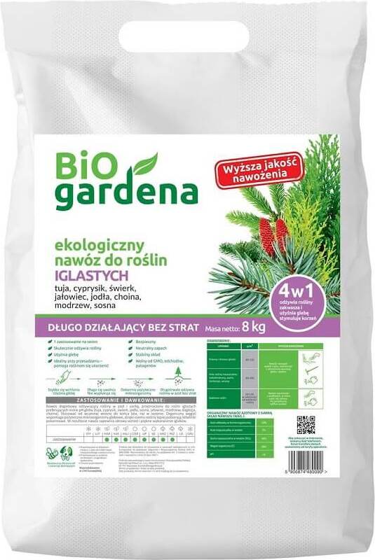 Bio Gardena, Fertilizer for Conifers, 8kg