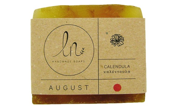 LN Handmade Soaps, The Calendula Natural Soap - August, 100g