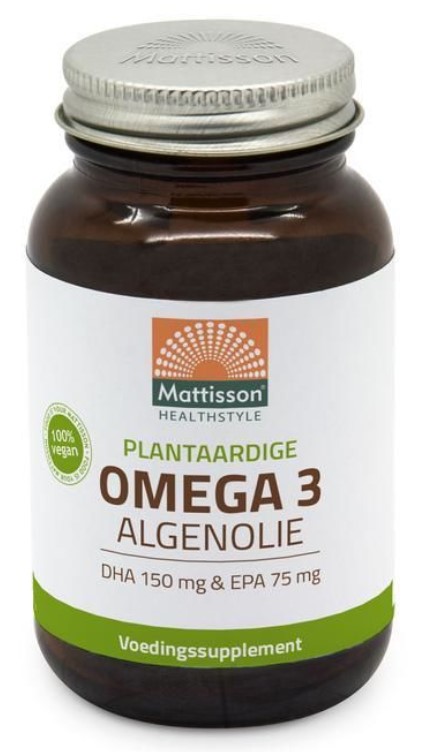 Mattisson, Omega-3 Algenolie DHA 150mg & EPA 75mg, 60cap