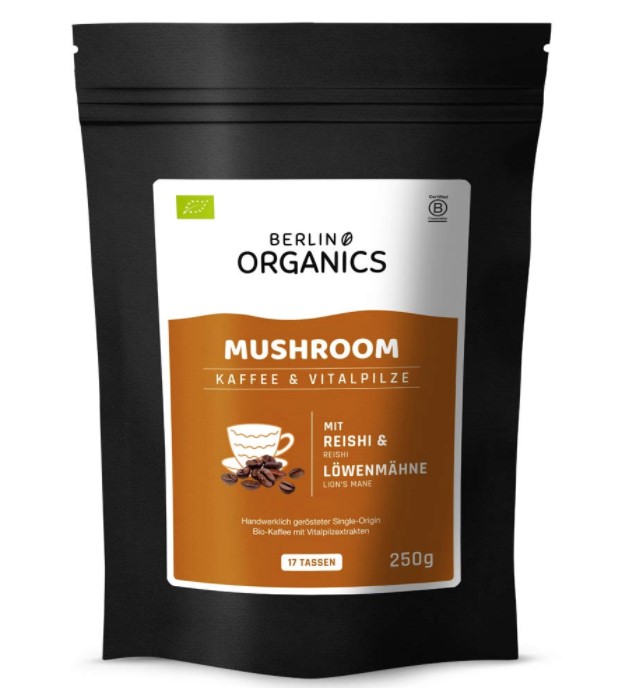 Berlin Organics, Mushroom Coffee Reishi & Lion‘s Mane, 250g