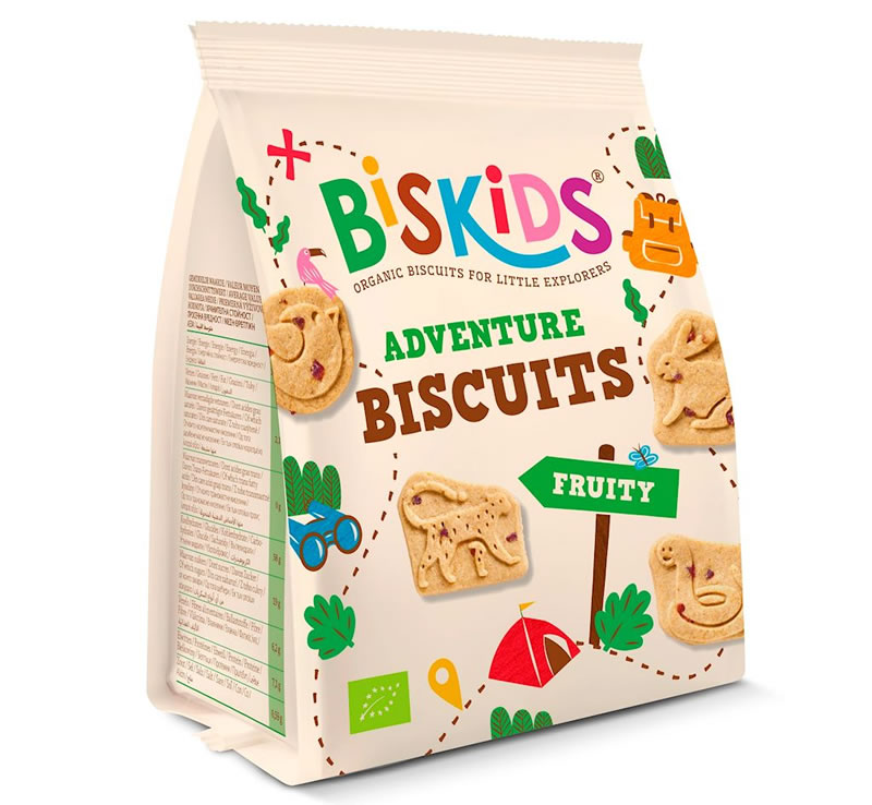 Biskids, Fruity Multigrain Biscuits with Apple, 100g