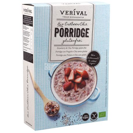 Verival, Strawberry & Chia Porridge, 350g