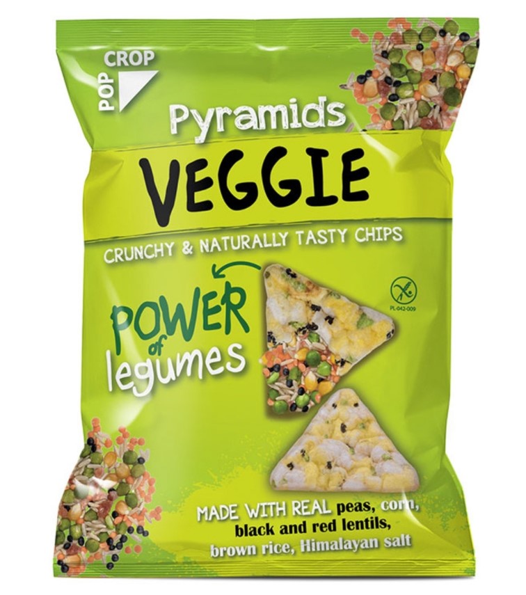 Popcrop, Veggie Pyramids Crunchy Chips, 25g