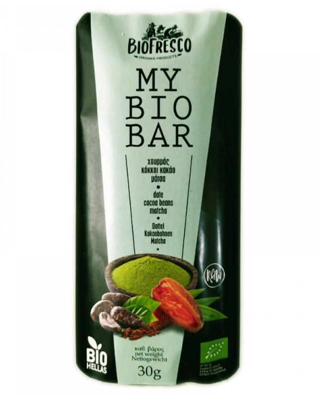Biofresco, Matcha Date Bar & Cocoa Beans, 30g