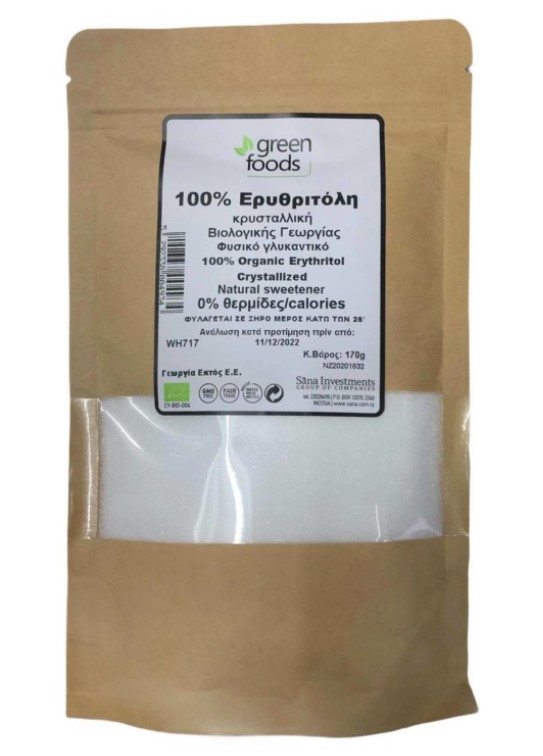 Green Foods, Erythritol Granulated, 170g