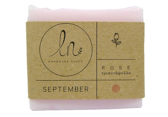 LN Handmade Soaps, The Rose Natural Soap - September, 100g