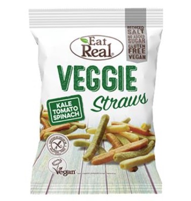 Eat Real, Kale, Tomato, Spinach & Potato Veggie Straws, 113g