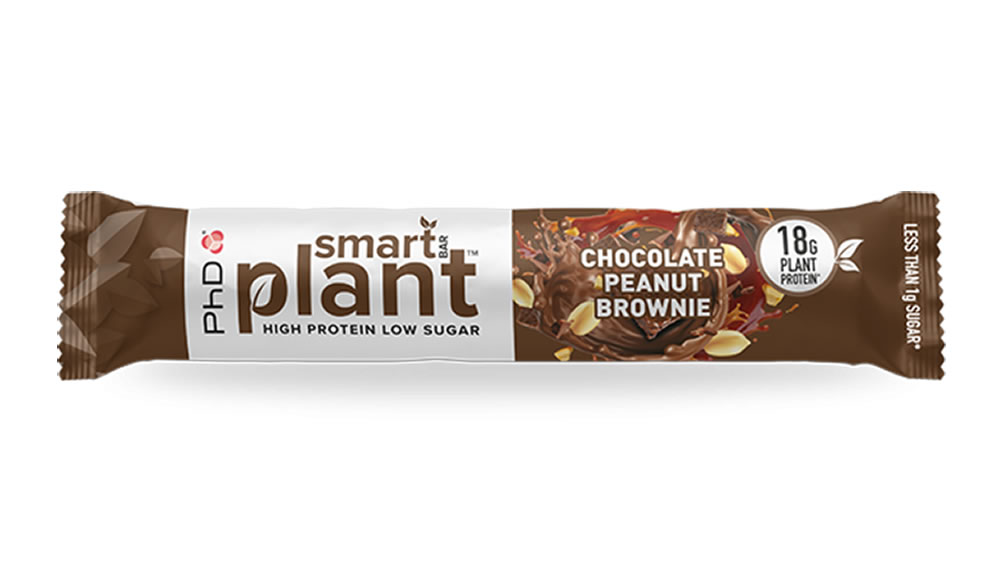 PhD Smart Bar Plant, Chocolate Peanut Brownie, 64g