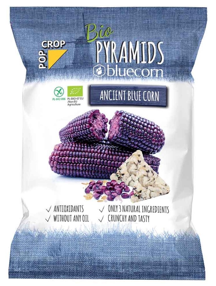 Popcrop, Blue Corn Pyramids Chips, 80g