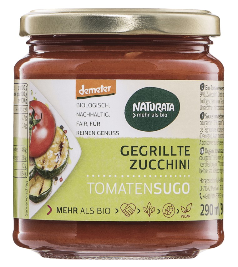 Naturata, Tomato Sauce with Baked Zucchini, 290ml
