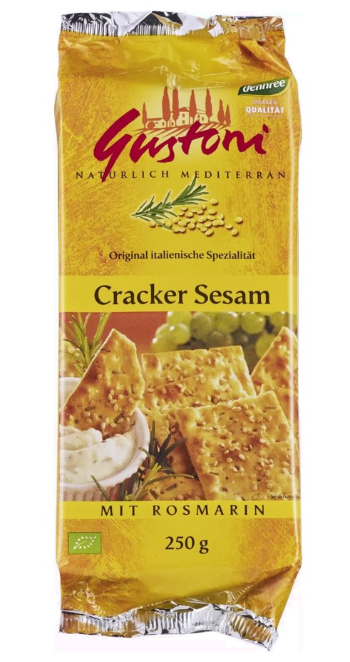 Gustoni, Crackers Sesame with Rosemary, 250g