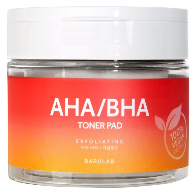 Barulab, Exfoliating Face Toner Pads AHA/BHA, 160g