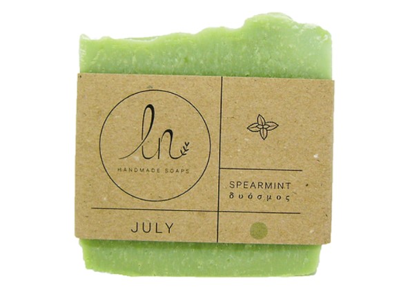 LN Handmade, The Spearmint Olive Oil Soap - July, 100g