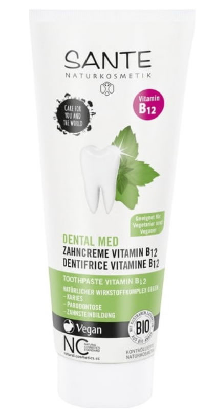 Sante, Dental Med Toothepaste Vitamin B12 * with Fluoride, 75ml