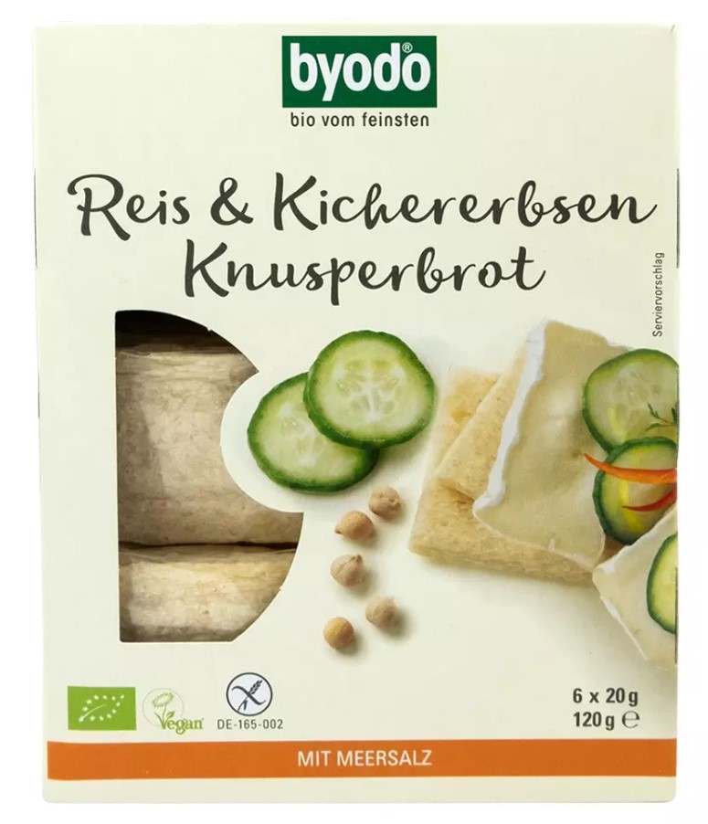 Byodo, Rice and Chickpea Crisp Bread, 120g