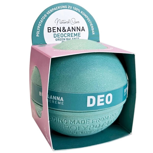 Ben&Anna, Polypotato Deodorant Cream - Green Balance