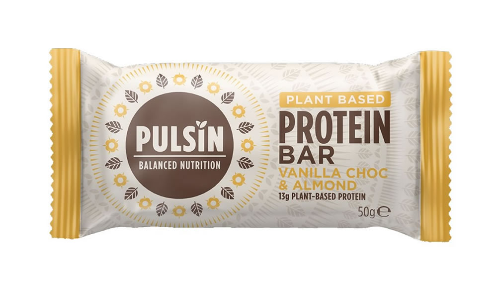 Pulsin, Vanilla Choc & Almond Protein Bar, 50g