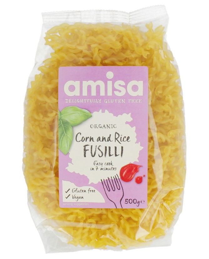 Amisa, Corn & Rice Fusilli, 500g