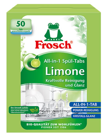Frosch, Dishwasher Tablets All-in-1 Green Lemon, 50pcs