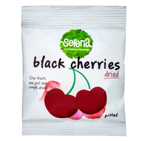 Dried Sweet Black Pitted Cherries, 30g